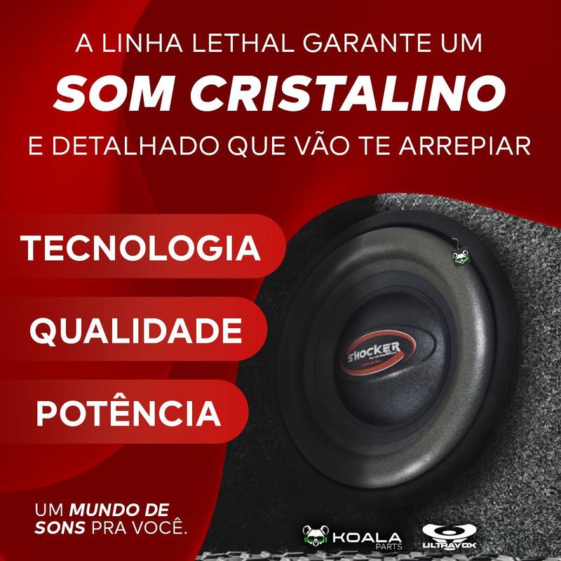 Alto Falante Subwoofer 8 Polegadas 500w 2+2o Lethal Shocker